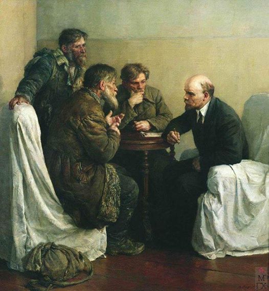 Lenin with workers (painting)