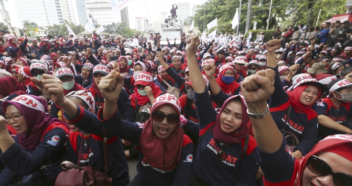 APTOPIX Indonesia May Day