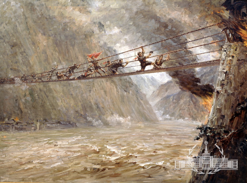 Red Army captures the Luding bridge during a most critical part of the Long March
